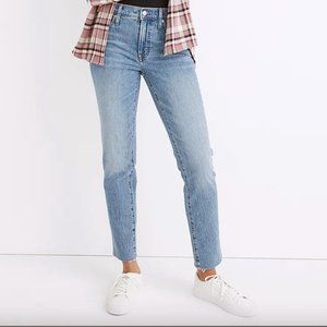 Madewell New The Perfect Vintage Straight Jean Ainsworth Wash 28 t 28t tall NWT